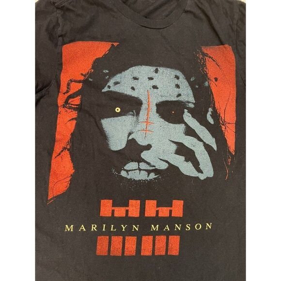 Marilyn Manson Graphic T-shirt Women XS Black Short Sleeve Music - Picture 2 of 5